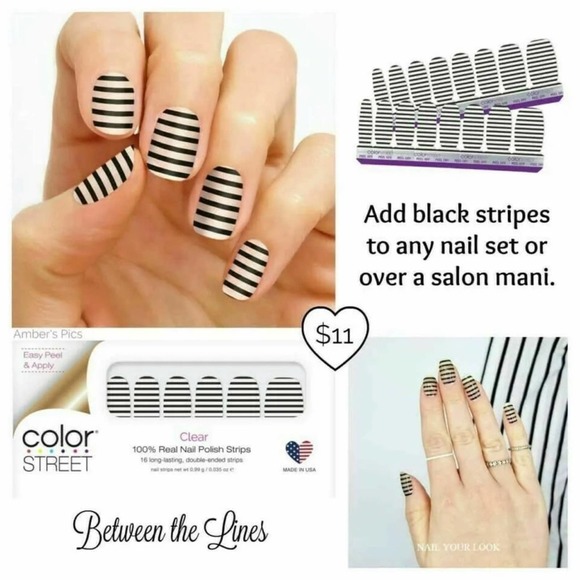 Color Street 100% Real Nail Polish‎ Strips Between the Lines - Picture 3 of 3